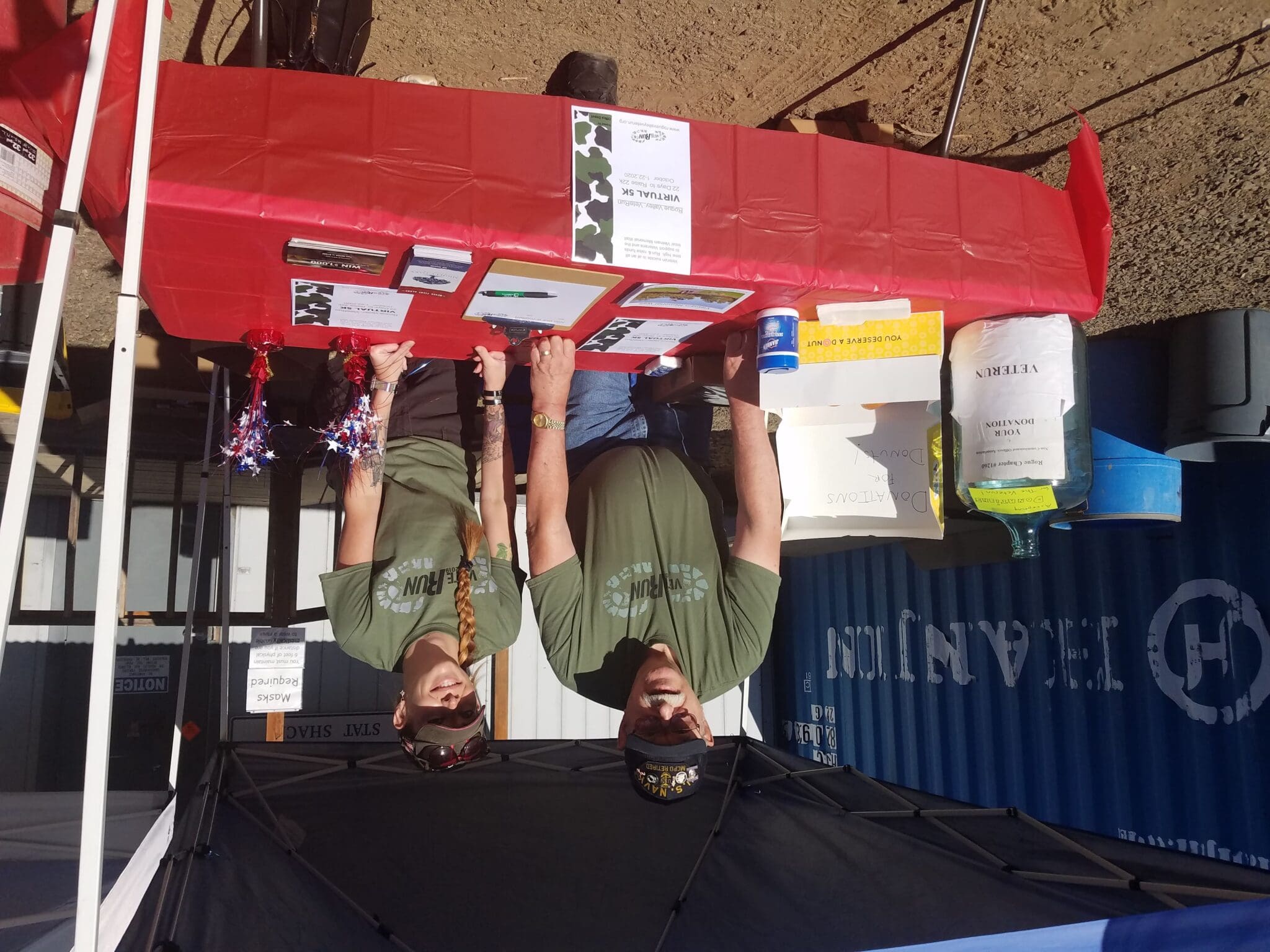 At a fund raiser was for the upcoming VeteRun.